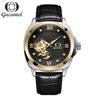 Механические часы GUCAMEL, мужские часы, деловые модные часы с бриллиантами, светящиеся в темноте креативные часы