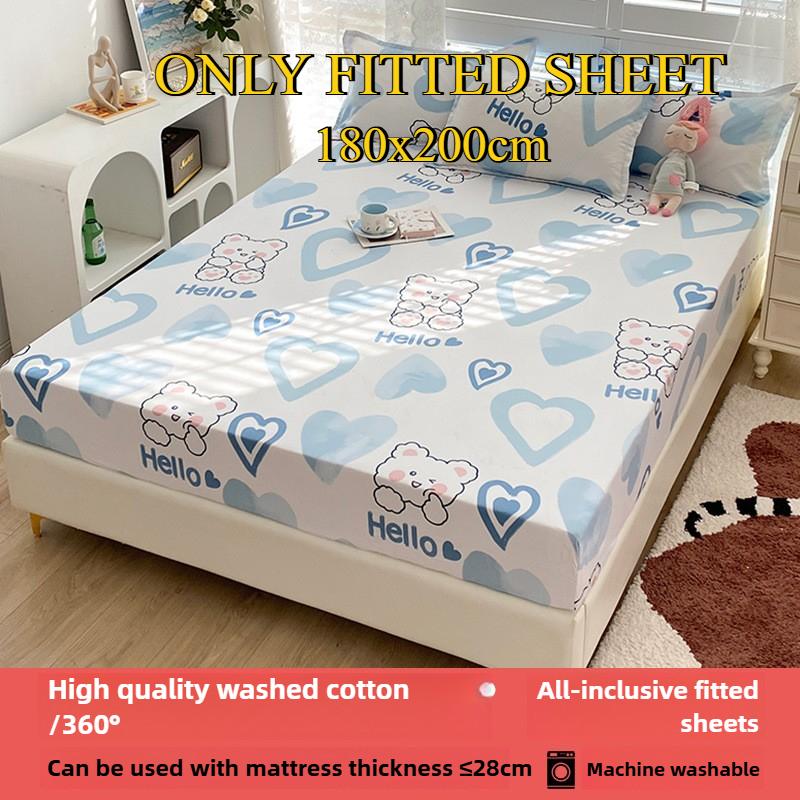 Простыня на резинке Не линяющая Не скатывающаяся Цельная простыня Нескользящая Разные размеры Постельное белье Покрывало-протектор