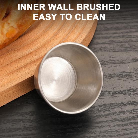 Полированная Штабелируемая Соусница Нержавеющая Сталь 304 Цельная Конструкция Чашка для Приправ