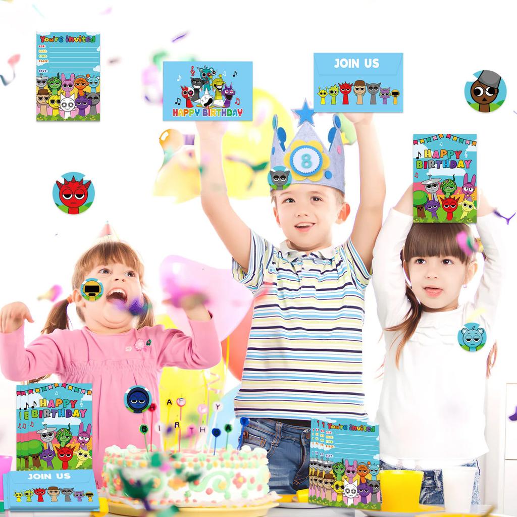 Тема ритм-бокса Украшение на день рождения для детей Украшение на день рождения Sprunki