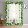 День Святого Патрика Клевер Тюль Шторы Для Гостиной Кухни Прозрачная Вуаль Шторы Спальня Оконные Панели