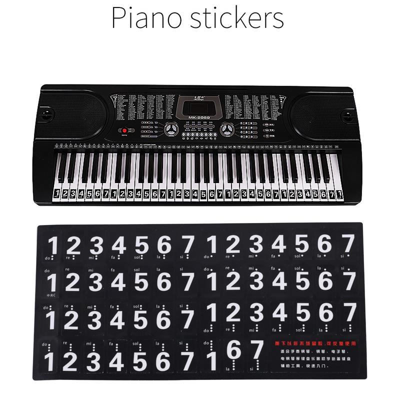 Piano Sticker Piano Keyboard Sticker Key Electronic Keyboard 88 Key Piano Stave Note Sticker