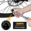 WEST BIKING Portable Bicycle Pump 300PSI Presta Schrader Valve Road MTB Bike Pump Cycling Inflator Aluminium Alloy Hand Air Pump