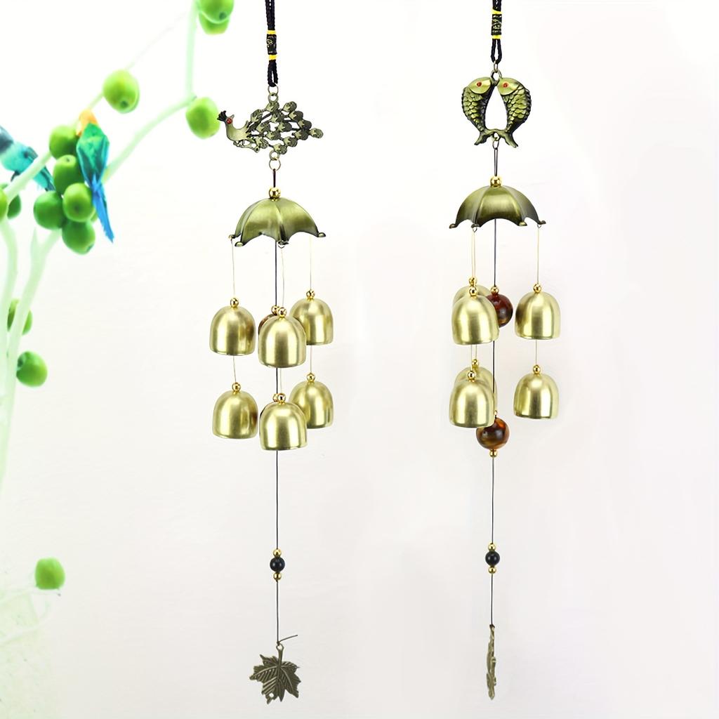 Латунные колокольчики ручной работы, глубокий тон, сочувственный подарок для женщин, 1 шт., дверной звон, патио, садовый декор, колокольчики
