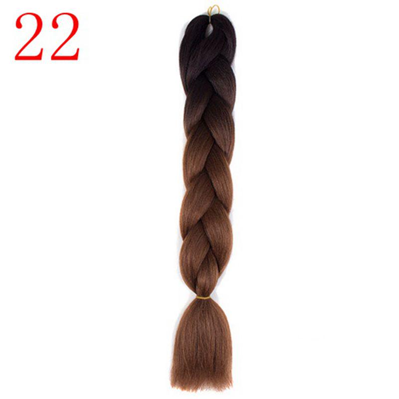 Ombre Hair Jumbo Braids Волосы Синтетические наращивания волос для женщин Розовый Красный Синий 102 Доступных цвета