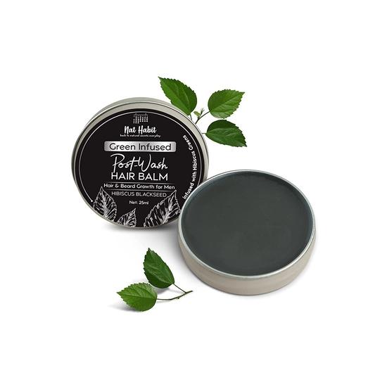 Nat Habit Hibiscus Black Seed Hair & Beard Balm For Hair Growth, Beard Growth - Infused With Hibiscus Leaves (Pack Of 1, 25Ml), 35 Grams