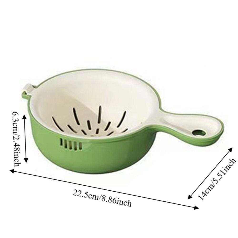 Space-saving Fruit Washing Basket Double-layer Drainage Basket  Vegetable Washing