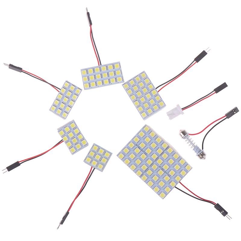 Car Interior 5050 Led White Light Smd Lamp Panel T10 Festoon Dome Ba9S 12V 5W