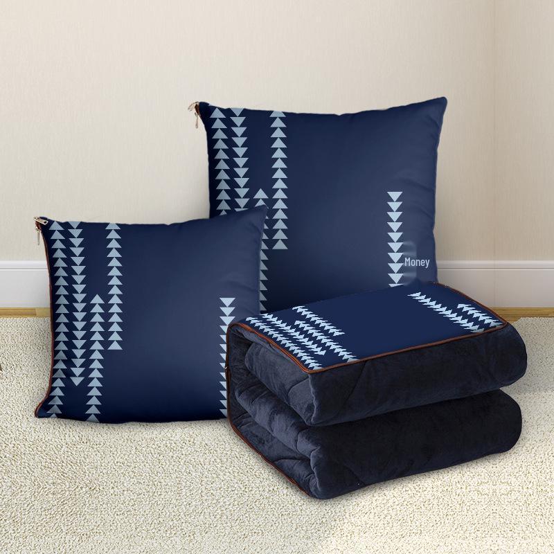 Персонализированная мультяшная флисовая плюшевая подушка-плед