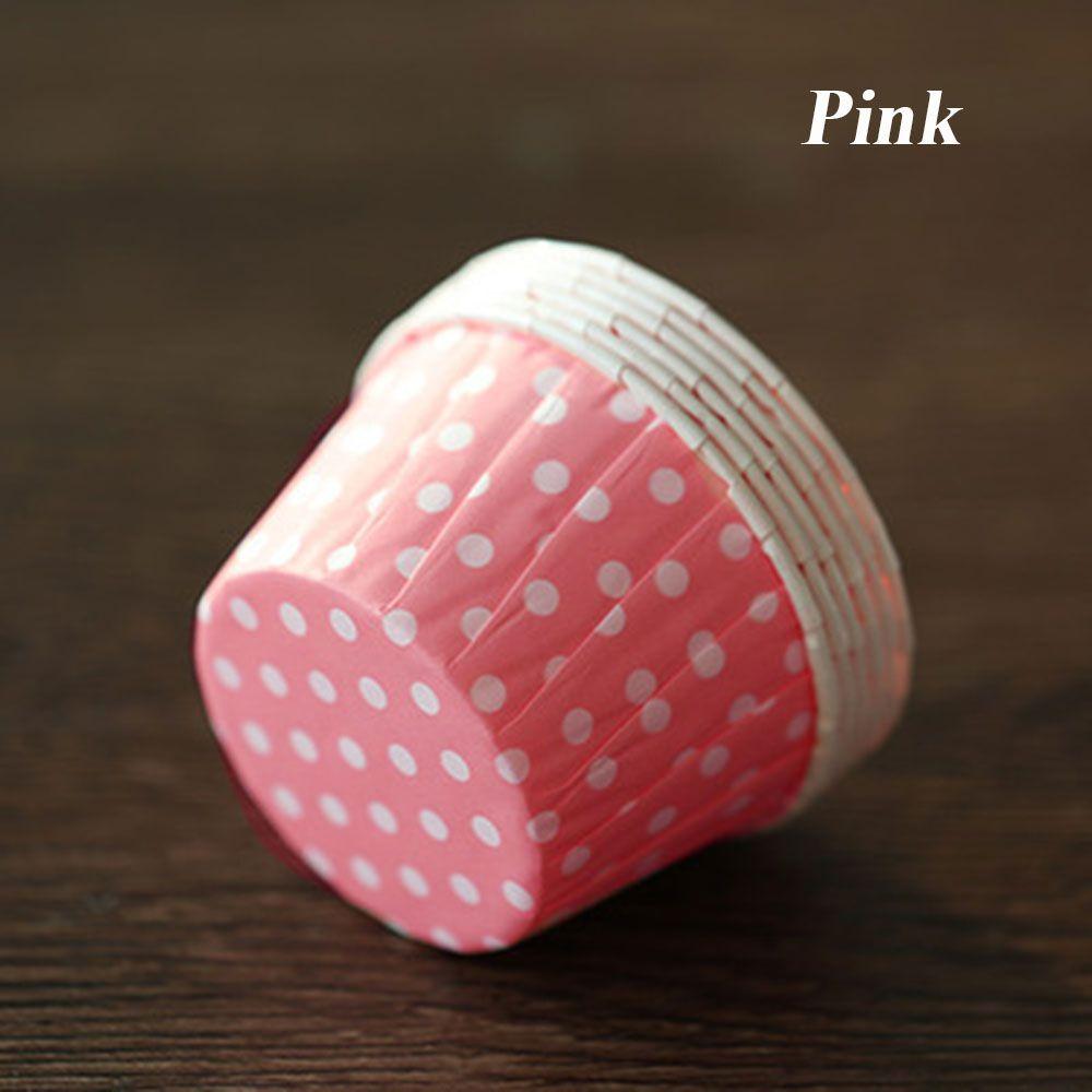 100 шт., бумажные формочки для выпечки с точечным декором, чехол для кексов, обертка для выпечки