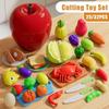 25/32PCS 25/32PCS Fruits Cutting Toy Set Early Educational Mock Fruit Cutting Toy  Children Play