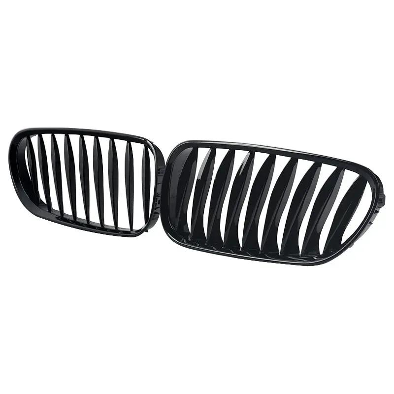 For BMW Z4 E85 E86 Convertible 2003-2008 Pair Glossy Black Car Front Kidney Grille Racing Grills Grilles Auto Car Accessories