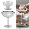 Десертная миска из нержавеющей стали 304 200 мл Многоразовая чашка для пудинга Держатель для салата и десерта Контейнер для закусок, фруктов и конфет Для самодельного мороженого