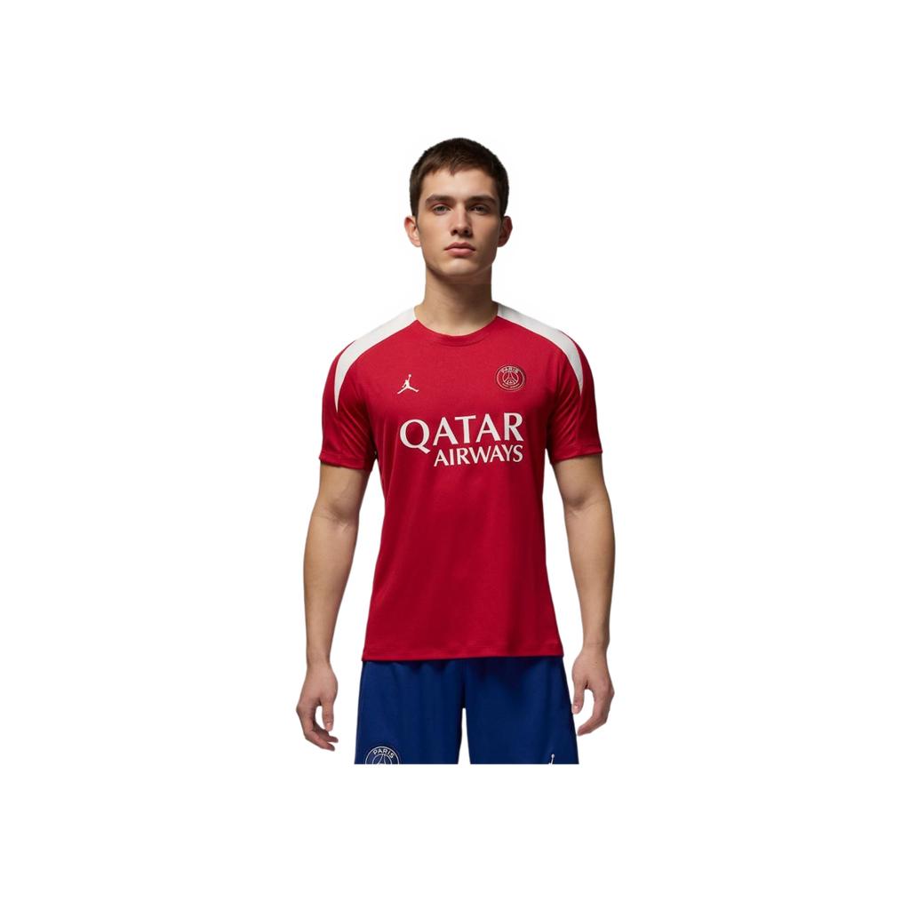 Jordan Футболка Paris Saint-Germain Strike Air Dri-FIT, модная, удобная, универсальная, с коротким рукавом, мужская, красная HJ3389-660