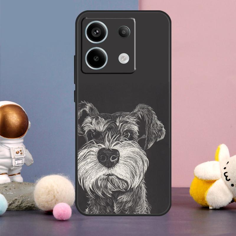 Мультяшный чехол для собаки Шнауцер для Xiaomi Redmi Note 13 11 9 10 12 Pro Plus 12S 11S 10S 9S Redmi 12 10C 12C 13C