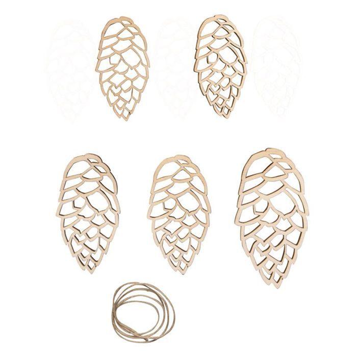 Wooden Hanging Decorations 5.5-10cm - Pine Cones