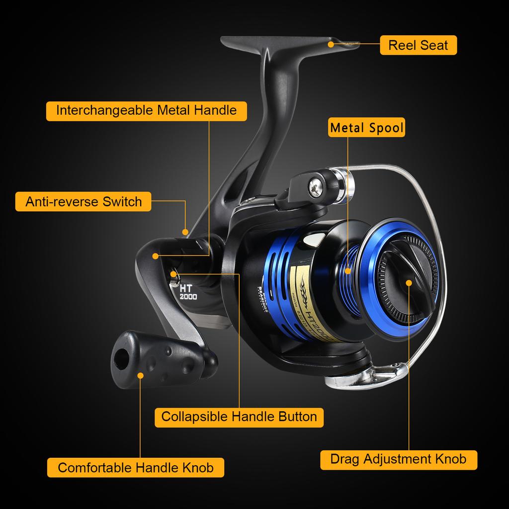 Портативный набор приманок, спиннинговая катушка, комбинированная удочка, полный комплект, телескопическая удочка с удочкой