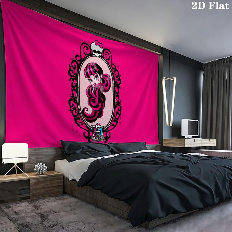 Ula Cartoon Wall tapestry, aesthetic printed fabric blanket, suitable for bedroom, living room, and home decor.