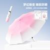 Tri-fold Automatic Umbrella Gradual Change Umbrella Windproof Umbrella Vinyl Sun Shade Umbrella Print