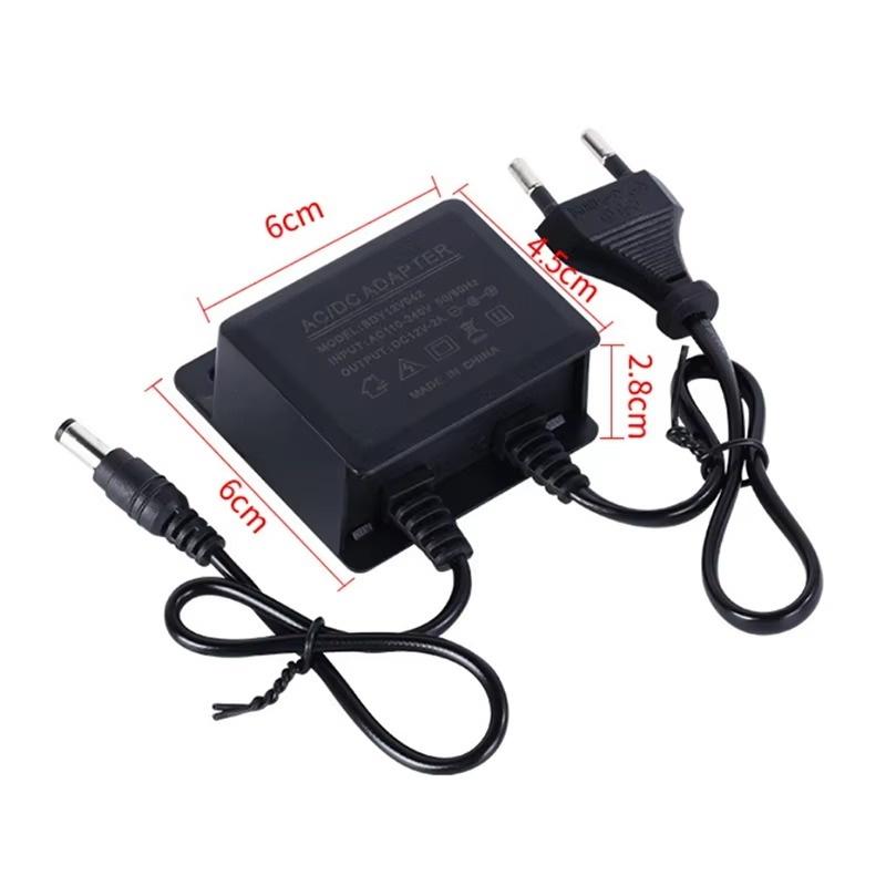 Адаптер питания 12 В 2 А переменного/постоянного тока, влагозащищенный корпус, защита от перенапряжения для наружных систем видеонаблюдения Cctv