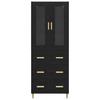 Highboard Black Oak Effect 69.5 x 34 x 180 cm