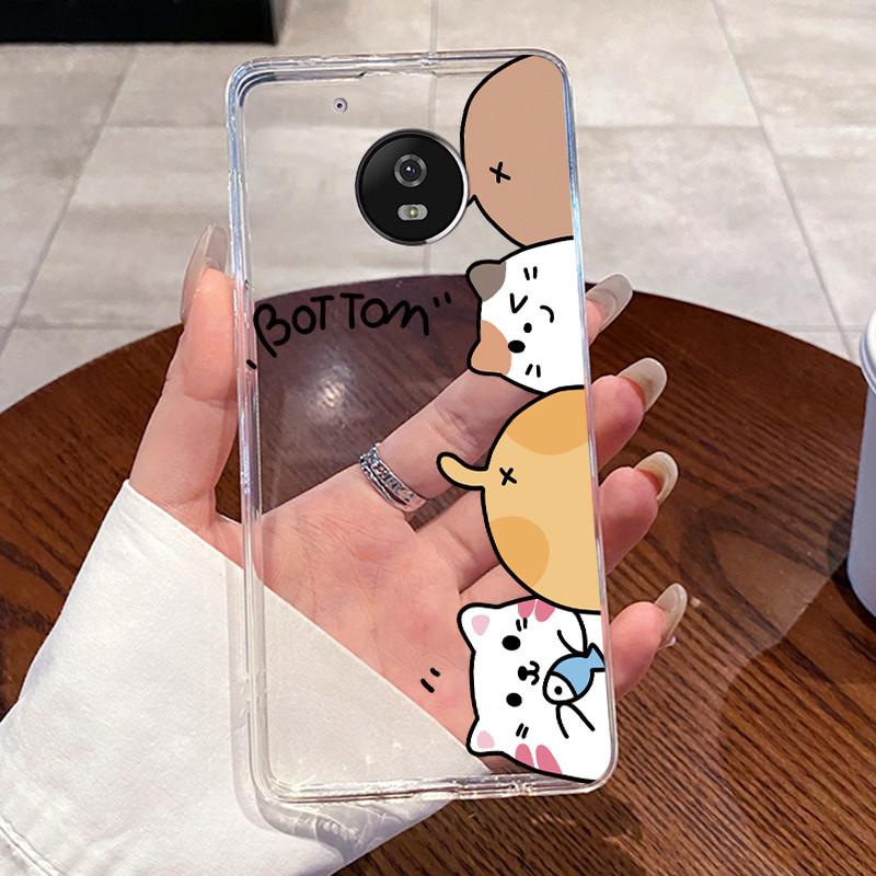 Case For Motorola Moto G5/Moto G5 Plus/Moto X 2017/Moto G5S/Moto G5S Plus Clear Silicone Soft TPU Cover Cute Cat Protective Case