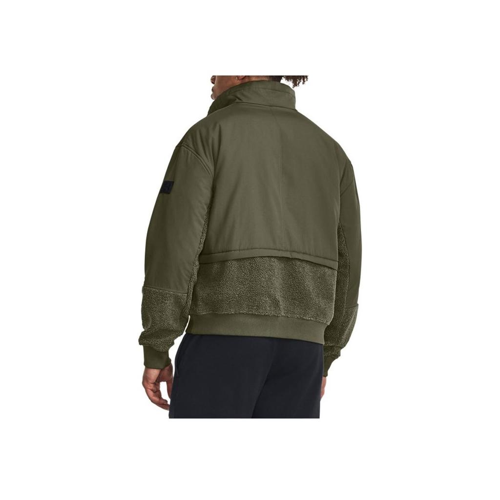 Under Armour Mission Insulated Solid Color Stand Collar Training Fleece Jacket Men Jacket Green 1378841-390