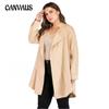 Spring and Autumn Plus Size Women's Lapel Cardigan Temperament Long Sleeve Windbreaker Jacket