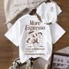 Винтажная мужская футболка с графическим принтом More Espresso Coffee Club, с коротким рукавом, круглым вырезом, повседневная