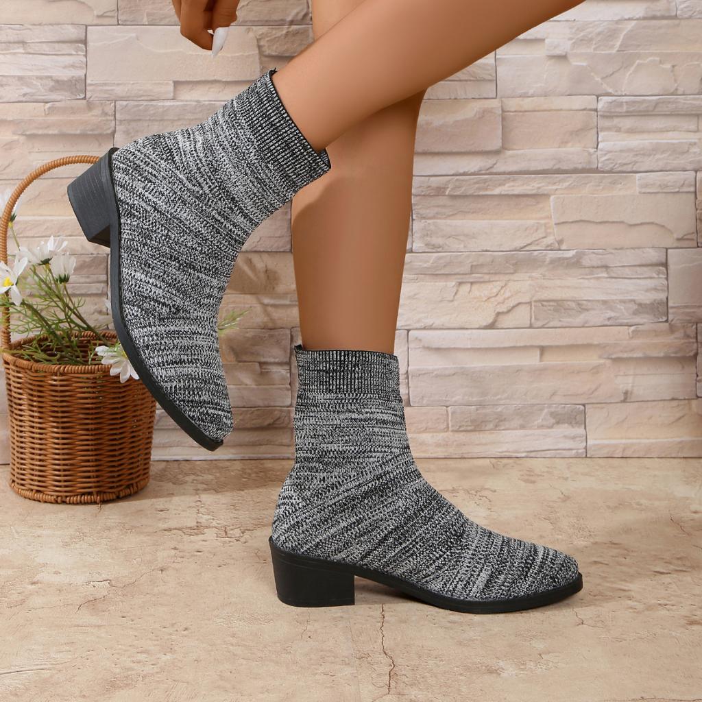 Women Sock Boots New 2024 Winter Fashion Elegant Ankle Boots Women Fashion Party Designer Sexy Shoes for Women Botas De Mujer