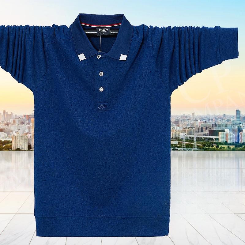 Long Sleeve Polo Shirts for Men Work Pullover Shirts Moisture Wicking Lightweight Golf Shirts Men's Loose Fit Button Up Collared Tee Shirt Plus Size