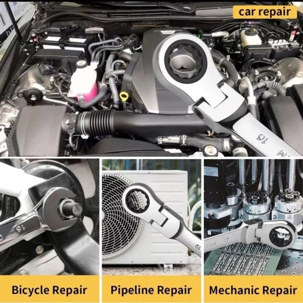 Quick Release Ratcheting Combination Wrenches 72 Teeth Ratcheting Socket Spanner Nut Tools
