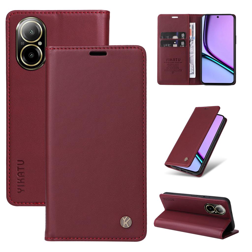 YIKATU YK-001 For Realme C67 4G Case Shockproof Leather Wallet Phone Cover