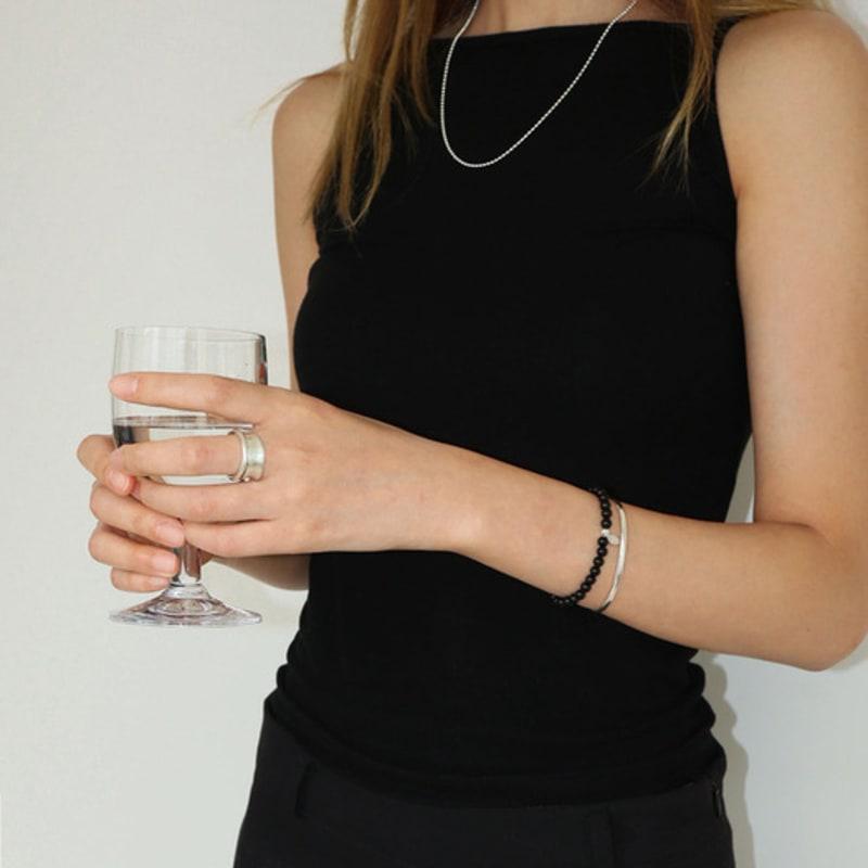 modernlike Silver 925 C Open Bangle Bracelet