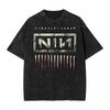 Yuvilgan futbolkalar NIN Nine Inch Nails Hip Hop Retro futbolkalar Harajuku ko'cha kiyimi Qisqa yengli bosmali toplar Erkaklar ayollar uchun futbolka