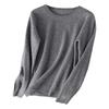 Women Sweater Solid Color Round Neck Long Sleeve Slim Fit Top Casual Autumn Winter Knitting Tops Travel Daily Wear
