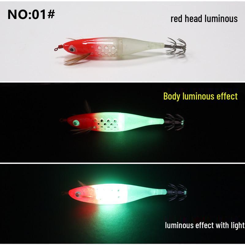 Деревянная клетка-приманка для креветок для рыбалки: Кальмар, Осьминог и Каракатица, 10 г