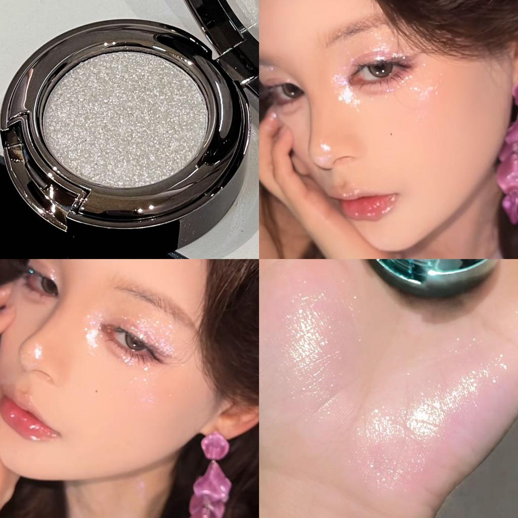 Metallic Glitter Black Blue Eyeshadow Purple Green Metallic Highlighter Eyeshadow Diamond Long Lasting Eye Makeup Women Cosmetic