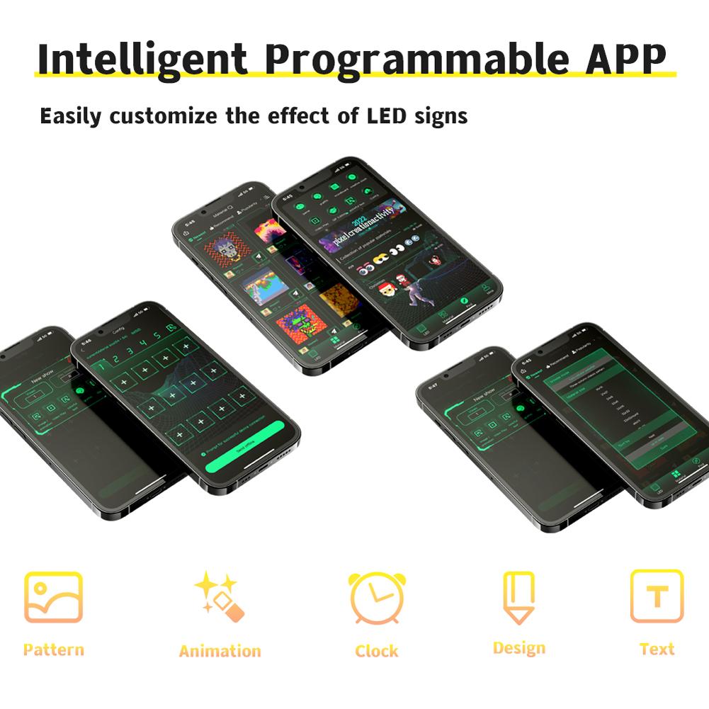 LED Matrix Pixel Panel Night Light DIY Programmable LED Devil Eye Decoration Light Demon Eyes Flexible LED Panel for Trucks