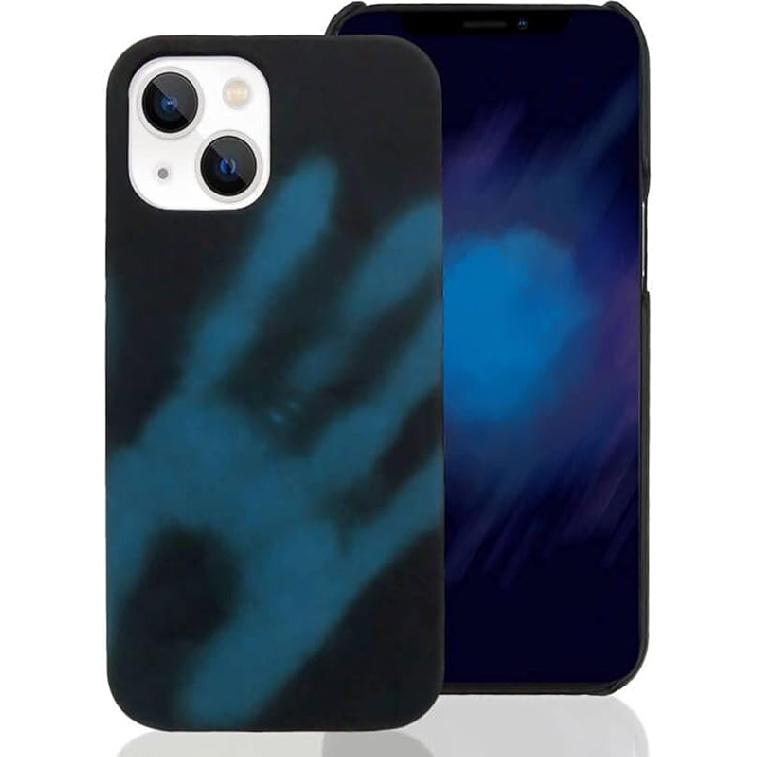 Omio Compatible with iPhone 14 Color Changing Protective Case, Thermal Sensor Case Heat Sensor Induction Fluorescent Temperature Sensing Creative