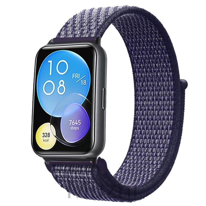Нейлоновый ремешок для Huawei Watch Fit 2 Ремешок для умных часов Аксессуары для замены браслета Correa Huawei Watch fit2 active