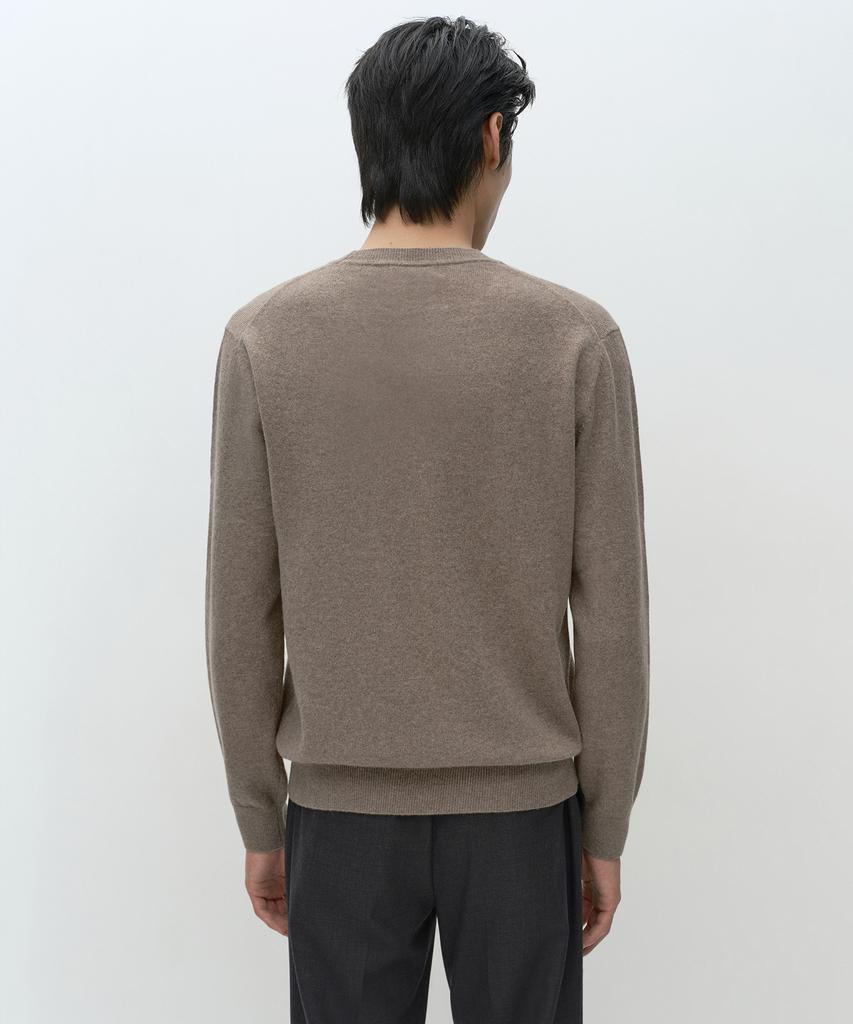 MUSINSA STANDARD [Plus] 100% Cashmere Crew Neck Knit [Taupe]