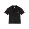 Swxp Dance Mania Kashtali Logotip Slim Fit Polo Ko'ylak Ayollar Toplar Qora 626863-01