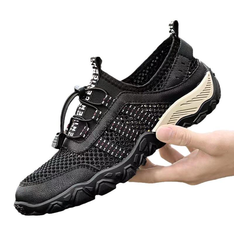 Летние болотные туфли, дышащая обувь с сетчатой ​​поверхностью, мужская обувь для воды, уличная альпинистская обувь с сетчатыми отверстиями, мужская обувь