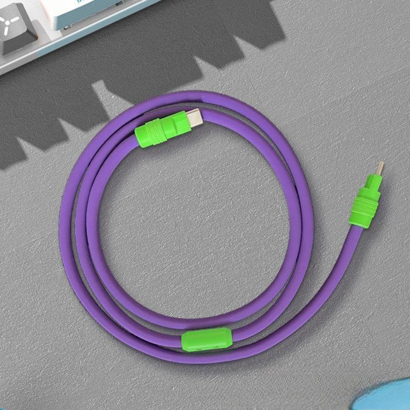 Зарядный кабель USB C на USB C, 100 Вт, зарядный кабель типа C, кабель для быстрой зарядки, силиконовый кабель для передачи данных для телефона, планшета
