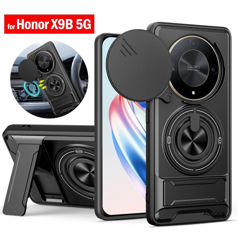 Чехол для Honor X9B 5G Чехол Вращающийся Сдвижной Защита камеры Кольцо-подставка Противоударная крышка Capa для Honor X9B 5G Funda
