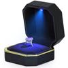 1 Pcs LED Jewelry Ring Box Luxury Necklace Pendant Gifts Display With Light For Proposal Engagement Wedding Case