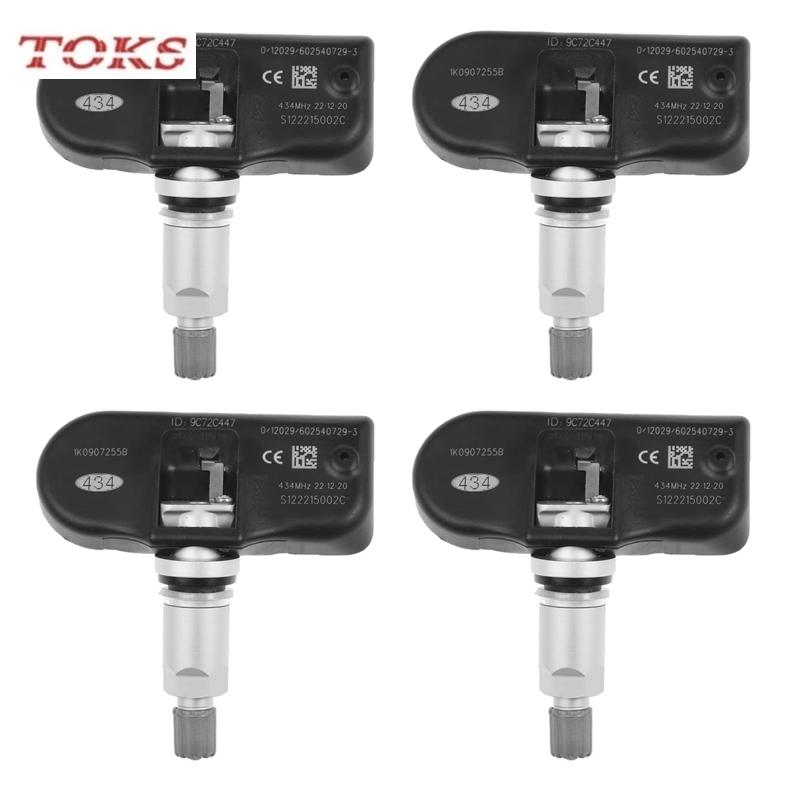 4pcs 1K0907255B TPMS Tire Pressure Sensor 434MHZ for VW Volkswagen Passat B6 2006-2011