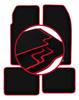 Велюровые коврики с красной окантовкой для: Peugeot 205 кабрио (1983-1998)