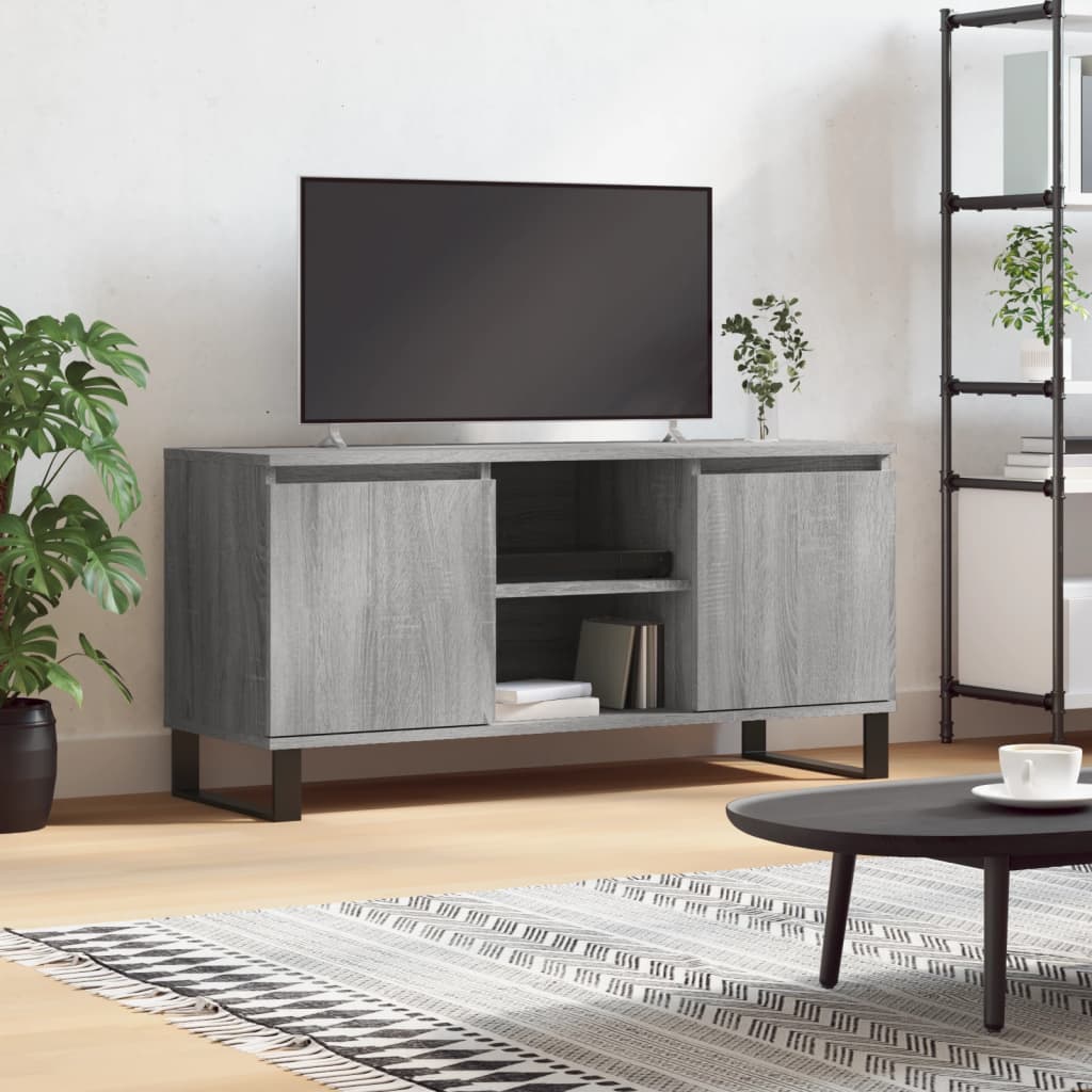 TV Cabinet Gray Sonoma 104 x 35 x 50 cm Engineered Wood
